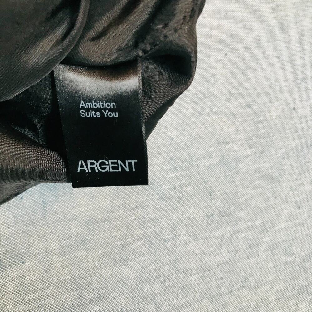 Argent Women 0 Tailored Flare Trouser Pants Seasonless Wool Blend Green Flaw AX1 - Picture 4 of 12